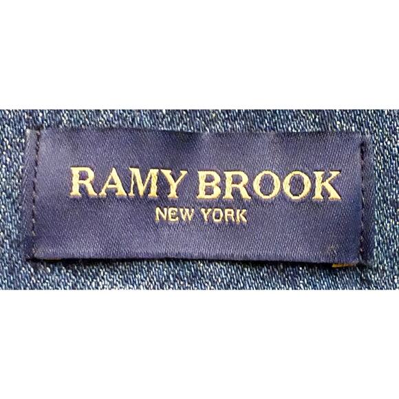 Ramy Brook Women's Karter High Waisted Denim Skirt Snap Up Front Stretch 25 XS - Picture 8 of 15